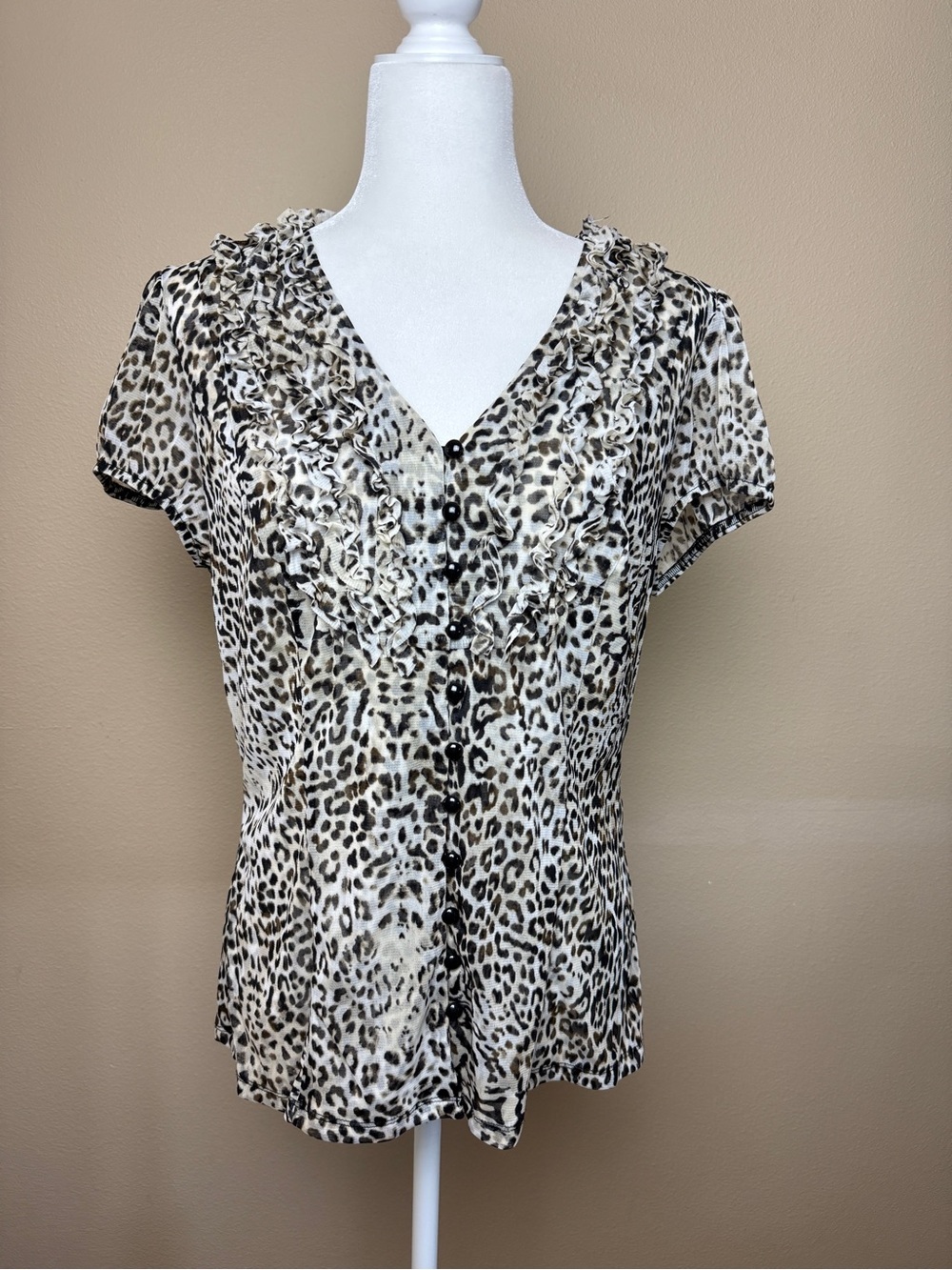 INC Leopard Print Top Size XL